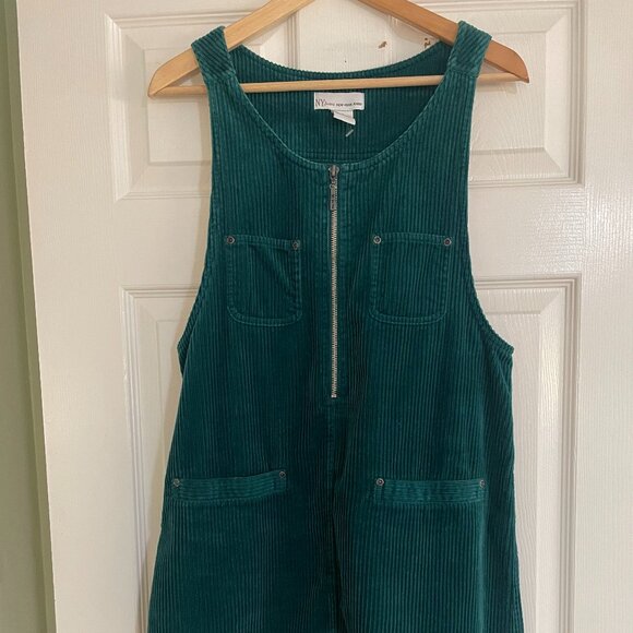 Vintage NY Jean Corduroy Jumper Green Small - Picture 2 of 5